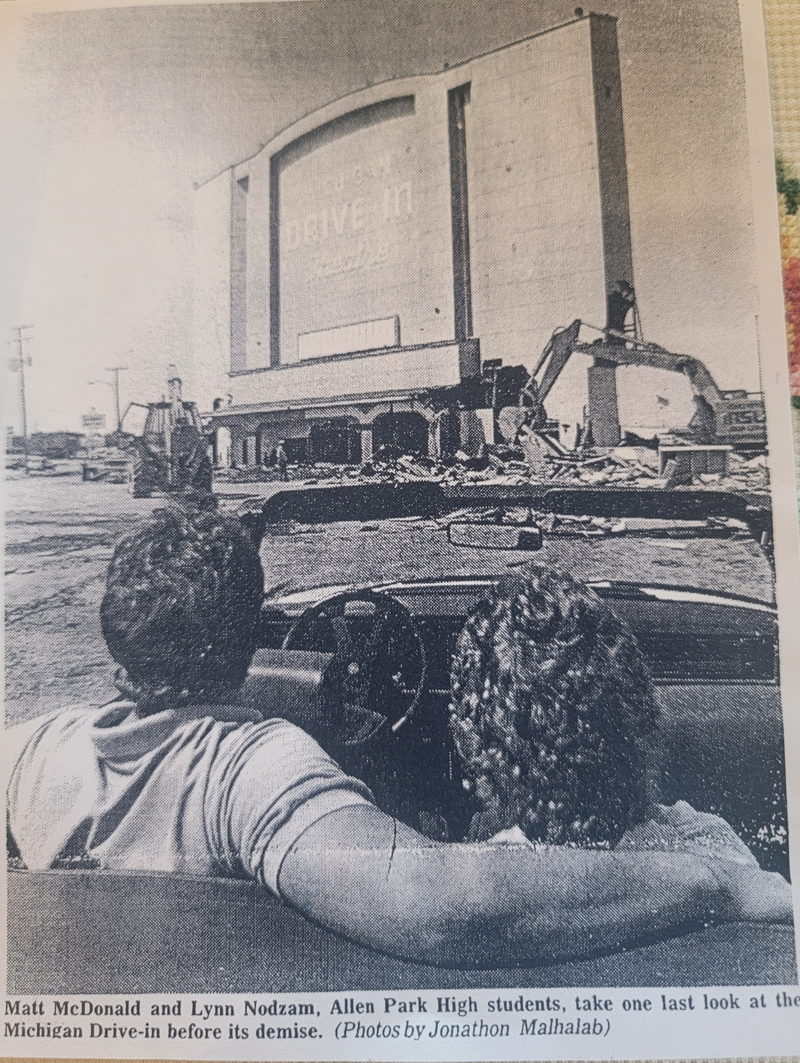 Michigan Drive-In Theatre - From Southgate Historical Society - Aco Blair